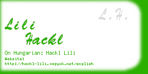 lili hackl business card